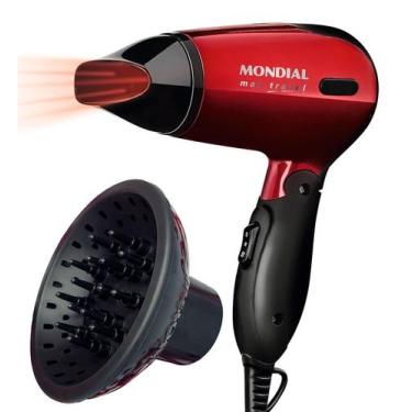 Imagem de Secador de Cabelo Mondial 1200w Ions Tourmaline Mini Dobrável Viagem V
