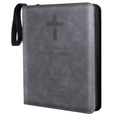 Imagem de Fichário de cartão esportivo, fichário de cartão com 4 bolsos, 400 bolsos com álbum de colecionador de zíper, pasta de cartão para MTG, TCG, cartões esportivos