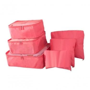 Imagem de Organizador De Mala 6 Pçs Necessaire Viagem Bolsa Saco Salmão