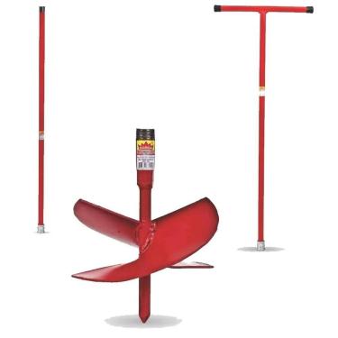 Imagem de Kit Cavadeira Espiral Broca/Trado Perfurar Coroa 8 + Cabo + Extensor Coroa 3/4