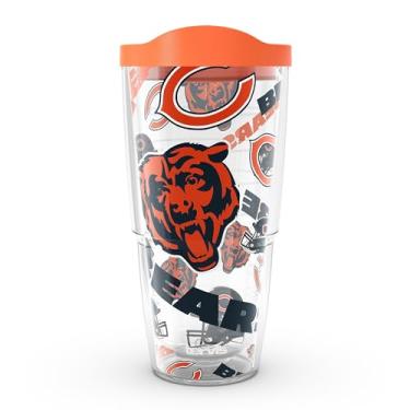 Imagem de Tervis NFL Chicago Bears - Copo de viagem com isolamento térmico de parede dupla feito nos EUA mantém as bebidas frias e quentes, 680 g,