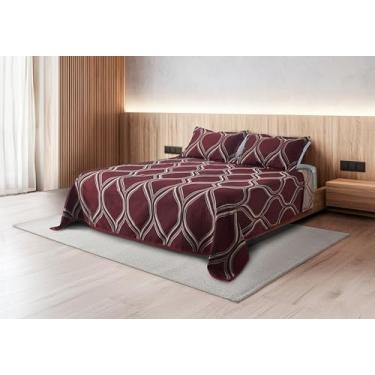 Imagem de Kit Cobre Leito Colcha Solteiro 2 Peças 1,80 x 2,30 MontBlanc Orvalho Cor Vermelho