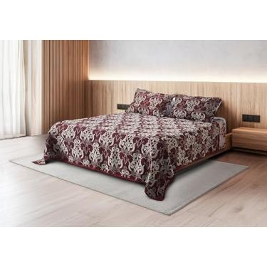 Imagem de Kit Cobre Leito Colcha Solteiro 2 Peças 1,80 x 2,30 MontBlanc Imperial Cor Vermelho