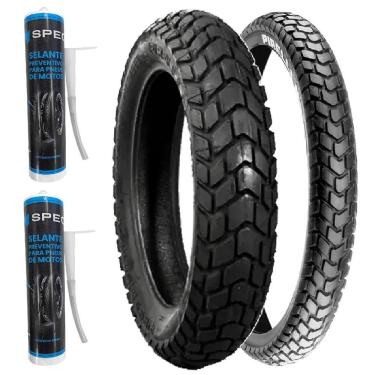 Imagem de Par De Pneus MT 60 90/90-19 110/90-17 PIRELLI Bros Crosser Xre FLY + SELANTES PNEU SPEC 300ML