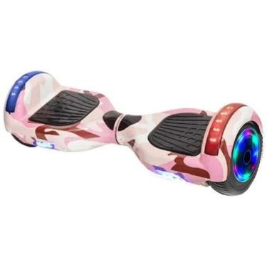 Imagem de Hoverboard Overboard Skate Elétrico Led Rosa Camuflado