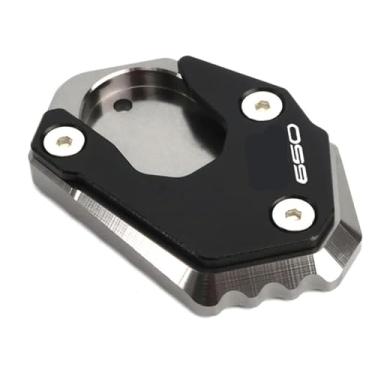 Imagem de BYYINGSUS Suporte lateral para pé de suporte, placa de suporte para ampliação, acessórios de motocicleta compatíveis com Z 650 Z650 2017-2022 (cinza)