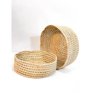 Imagem de Kit 2 Cestas de Palha de Carnaúba - Organizador Artesanal 20cm