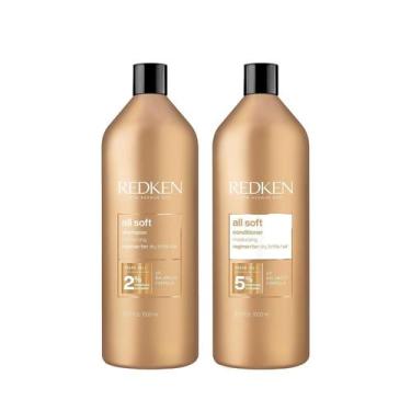 Imagem de Conjunto de shampoo e condicionador Redken Brews All Soft 1000 ml