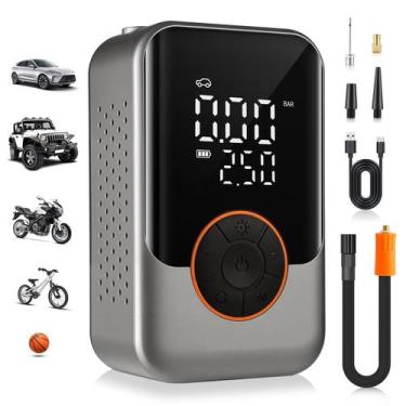 Imagem de Compressor de ar portátil com inflador de pneus SINGARO 150 PSI