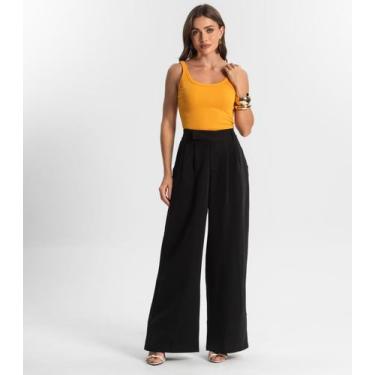 Imagem de Calça Feminina Em Alfaiataria Endless Preto, GG, Preto