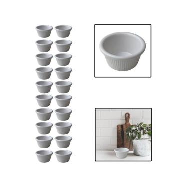 Imagem de Kit 20 Molheiras De Melamina Shoyu Molhos Ketchup 8 Cm 80Ml