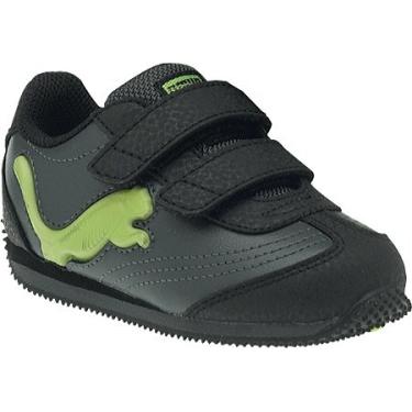 Imagem de PUMA Tênis Speeder Illuminescent V Light Up (bebê/criança pequena/criança grande), Branco/azul marinho/azul forte, 3 Infant