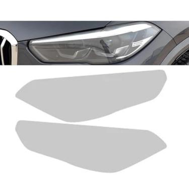 Imagem de XIUXIYING Película de luz de carro para BMW X5 G05 2019, película de farol de carro fumê preto matiz transparente adesivo TPU