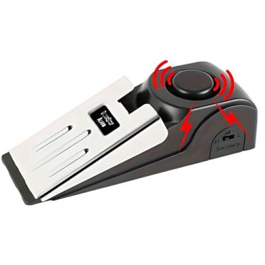 Imagem de Alarme Trava Porta com Sirene Alta Premium Portátil Sem Fio Sensor de Segurança Inteligente Anti Roubo Ideal para Casa Apartamento Hotel Viagem Airbnb