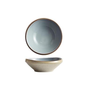 Imagem de URGDWEKJY Tigela de salada, tigela de cerâmica, tigela de ramen irregular, tigela de sopa para café da manhã, tigela de salada, utensílios de mesa, tigela de frutas (2)