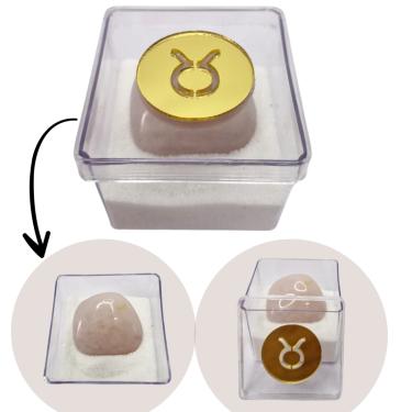 Imagem de Pedra do Signo Sagitário Quartzo Branco Box Acrílico