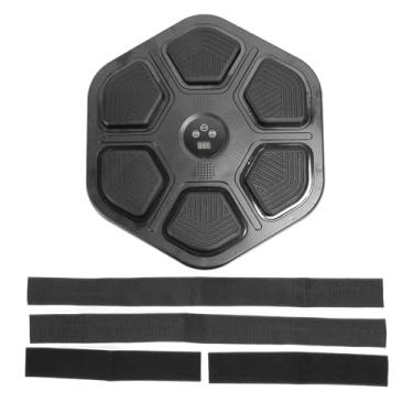 Imagem de Alvo eletrônico de perfuração de parede reativo para máquina de boxe musical com sistema de música embutido ajustável em altura para treino doméstico adultos crianças PU ABS