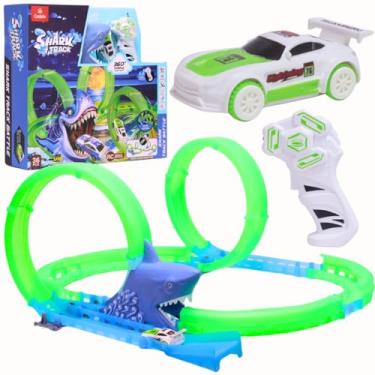 Imagem de Pista Carrinho Brilha no Escuro Led Controle Remoto - Castela