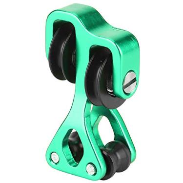 Imagem de Pilipane Glide Cable Slide Bow String Separator liga de alumínio arco composto arco rolo amarelo (verde)