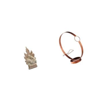 Imagem de YIJU Escultura de Resina Da Sagrada Família E Suporte de Metal para Garrafa de Vinho, Exibição Artística para Casa, Escritório, Mesa, Carro, Decoração Cató