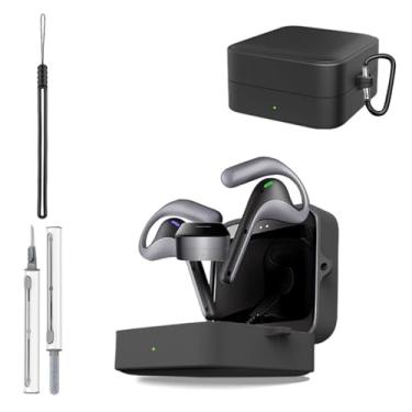 Imagem de Capa para Timekettle W4 Pro, capa protetora de silicone para fones de ouvido Timekettle W4 Pro, capa de corpo inteiro à prova de choque com proteção contra arranhões, com chaveiro, cordão e kit de