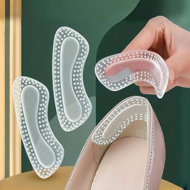 Imagem de Almofadas de calcanhar, 1 par de inserções de almofada de gel transparente, protetores de calcanhar, antideslizantes e bolhas para mulheres e homens, Transparente., One Size