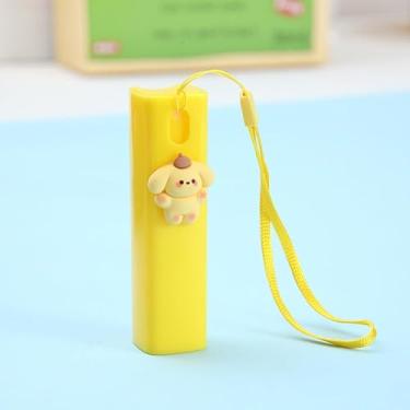 Imagem de Mini frasco de spray fofo, garrafas de viagem com chaveiro, garrafas de plástico portáteis de viagem para mulheres e homens, presentes para amigos, Amarelo, 9.5*3.3*2.3cm, Moderna