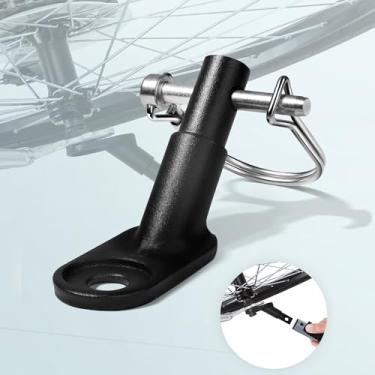 Imagem de Conector de engate de acoplador de reboque de bicicleta - compatível com uma ampla gama de reboques de bicicleta - Acoplador de metal à prova de ferrugem Adaptador de fixação de bicicleta para