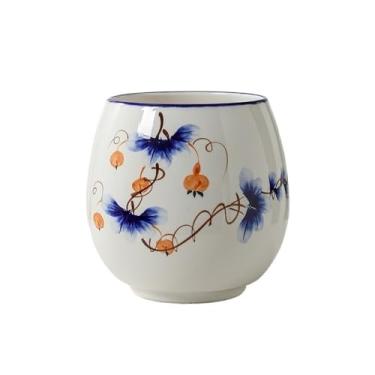 Imagem de Vasos de plantas Vaso de cerâmica para sala estar com furo drenagem para uso interno e externo