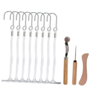 Imagem de Fancyes 11x Conjunto de ferramentas de armazenamento de padrões de costura, ganchos, marcador de costura, roda de pounce, gancho de desenho de roupas, roda de