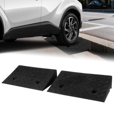 Imagem de Rampa de Bordagem '5' - PLSER Rampas de Borracha para Bordas de Passeio Suporte para Veículos de 7700 lbs/3,5 Toneladas Rampas para Motocicletas, Carros, Bicicletas e Cadeiras de Rodas (2 Peças)