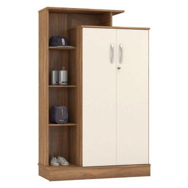 Imagem de Armário Multiuso 2 Portas Com Chave Elite Amêndola Touch Off White – Demóbile