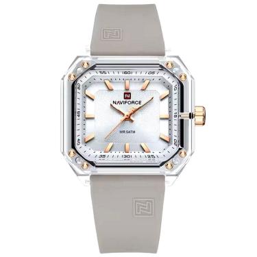 Imagem de Relógio Feminino Pulseira de Silicone Classico Quadrado Elegante Impermeável 50m