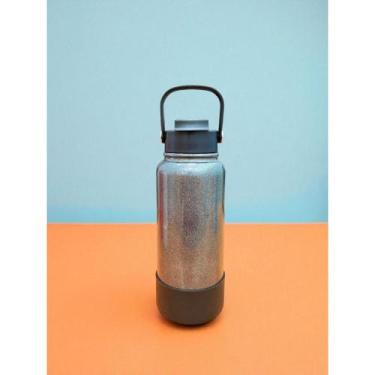 Imagem de Garrafa Termica 1000ml Com Base Protetora de Silicone Cintilante Dia a