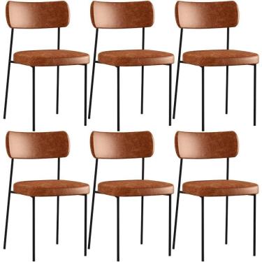 Imagem de Kit 06 Cadeiras Para Sala De Jantar L02 Camel