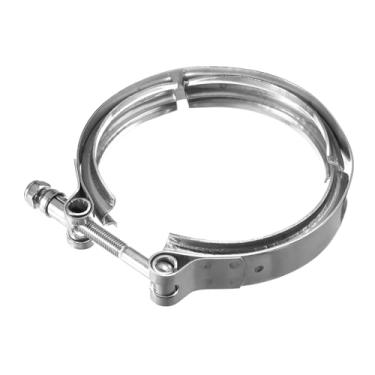 Imagem de NYTKL Braçadeira de banda V de 10 cm, braçadeira de escape de flange de liberação rápida de aço inoxidável 304 macho, banda V para caminhonete Turbo Downpipe Exchange Exhaust Systems, acessórios para