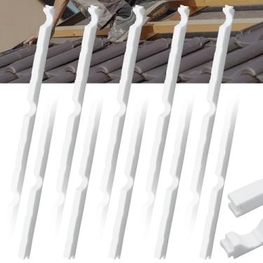 Imagem de Maasechs 15 peças tiras de fechamento de espuma de 91 cm para painéis de telhado de metal tiras de fechamento de espuma de telhado à prova de intempéries para painéis de telhado ondulado de metal