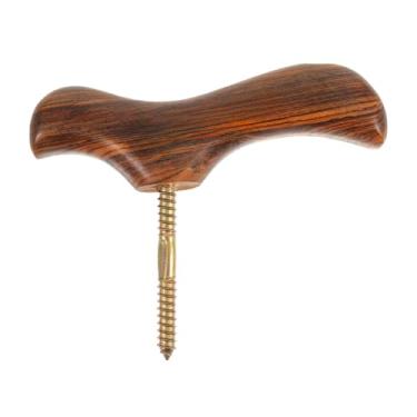 Imagem de LUMINFLY Substituição ergonômica de cabo de bengala de madeira - aderência confortável, fácil instalação de parafuso, ajuste universal para bengalas, 14 x 5,5 x 2,2 x 2,5 cm