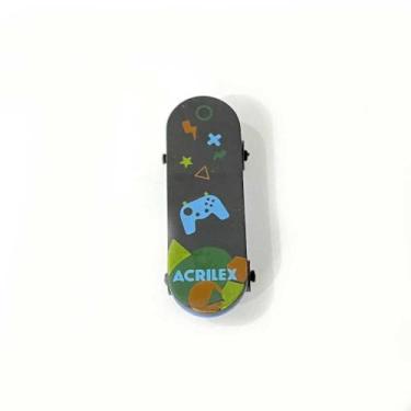 Imagem de Borracha Skate Acrilex, Preto e azul