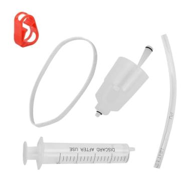 Imagem de Chiffonade - Conjunto completo de ferramentas de troca de óleo de freio com seringa e acessórios à prova de vazamento para manutenção de mountain bike | Inclui funil, mangueira e grampo anti-reverso