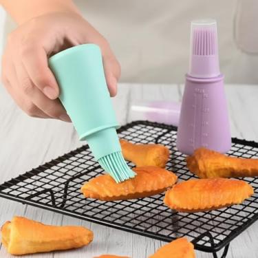 Imagem de Pincel Culinário de Silicone com Dispenser – Aplicador de Óleo e Azeite 60ml