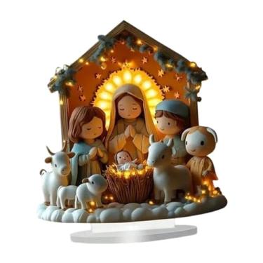 Imagem de Baoblaze Enfeite de mesa decorativo com arte 2D, criativo e com suporte, ideal para lareira, prateleira ou festa, Desenho Animado Da