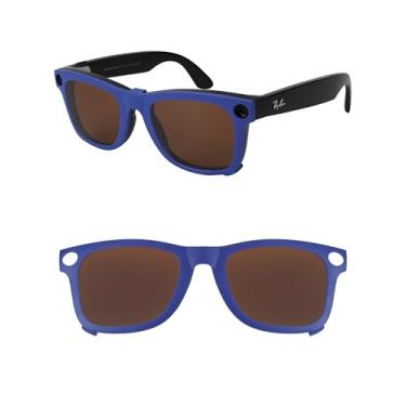 Imagem de HILEEN Clipe polarizado para Ray-Ban Meta Wayfarer RW4008 e Gen 2 RW4012 Grande 53-22 para homens e mulheres proteção UV - marrom