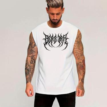 Imagem de Camiseta Regata Abstract Machão Algodão Símbolo Bersek Estilo Gótico Moda Anime Geek-Unissex