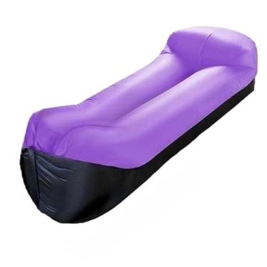 Imagem de Sofá-Cama Inflável para Preguiçosos - Portátil para Acampamento, Sesta, Praia e Uso Interno(roxo)