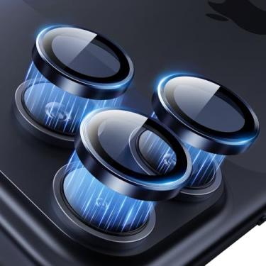 Imagem de Hoerrye Protetor de lente de câmera para iPhone Pro Max 17/Pro 17 - [Top 9H + vidro temperado - grau militar de 3,5 metros] Capa protetora de tela de câmera de ajuste invisível HD, compatível com