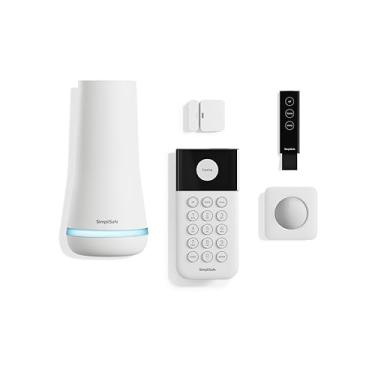 Imagem de SimpliSafe Sistema de segurança residencial sem fio de 5 peças - Monitoramento profissional opcional 24/7 - sem contrato - compatível com Alexa e Google Assistant, branco