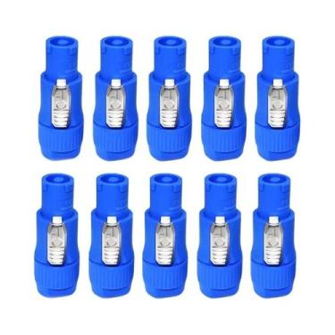 Imagem de Conector XLR Powercon 3 Pinos 20A Adaptador Plugue Masculino 10 Peças 