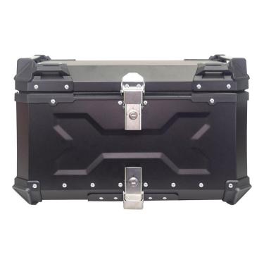 Imagem de Bau Moto Traseiro 60 Litros 2 Capacetes Preto Tronos