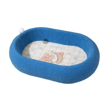 Imagem de Dualoai Arranhador para Gatos, Local de Descanso E Oportunidade de Treinamento para Gatos Domésticos, Protetor de Móveis, Brinquedo Divertido com Bola, Lugar, Azul escuro